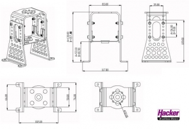 15727618 BL-Motorträger BL/ALU Hacker A60