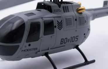 11385 BO-105 Flybarless Hubschrauber RTF grau