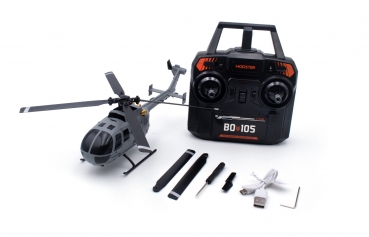 11385 BO-105 Flybarless Hubschrauber RTF grau