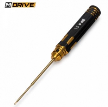 MD21015 Innensechskant-Schlüssel 1,5mm MDrive/ALU schwarz/gold