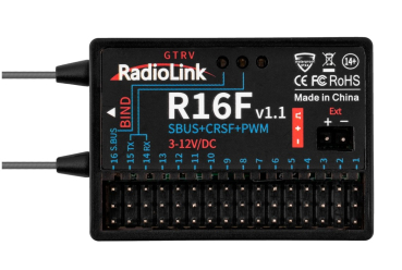 1RL0130 RadioLink T16D 16K/FHSS(CRSF) +R16F