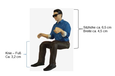 5207 Truckerfahrer- Figur Blau/Braun/Brille