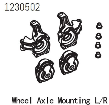 1230502 Radachsenbefestigung CR3.4/1.8 vorne links + rechts