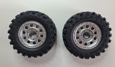 012-P12Y10S Kompletträder silber, 2 Stück Hyper Go SC