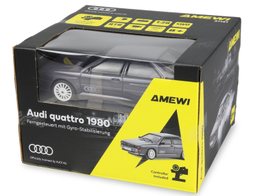 21151 Audi quattro 1980 Onroad/Drift mit Gyro 4WD 1:28 RTR grafitgrau