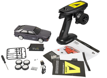 21151 Audi quattro 1980 Onroad/Drift mit Gyro 4WD 1:28 RTR grafitgrau
