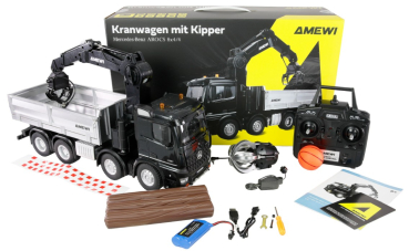 22716 Mercedes-Benz Arocs Kranwagen mit Kipper 8x4/4 4WD 1:18 RTR