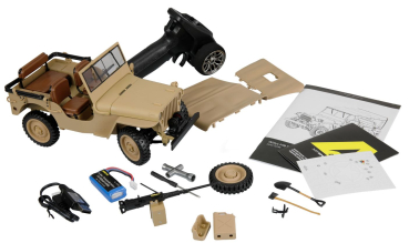 22738 Jeep Willys MB Scale Crawler 4WD 1:14 RTR sand