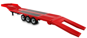 22742 Tieflader-Sattelauflieger Dreiachser für Scania 1:18 rot