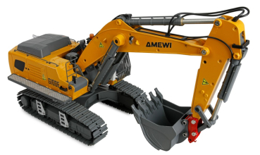 22749 RC-Bagger G100E 1:19 Vollmetall gelb