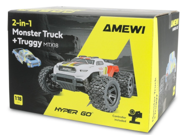 22754 Hyper Go MTX18 2-in-1 Monstertruck/Truggy 1:18 RTR