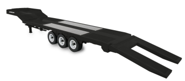 22761 Tieflader-Sattelauflieger Dreiachser für Scania 1:18 schwarz