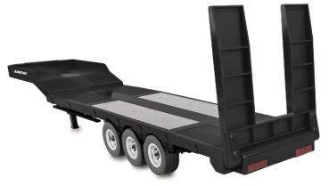 22761 Tieflader-Sattelauflieger Dreiachser für Scania 1:18 schwarz