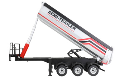 22777 Dreiachs-Sattelauflieger mit Kippmulde 1:18 RTR silber