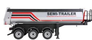 22777 Dreiachs-Sattelauflieger mit Kippmulde 1:18 RTR silber