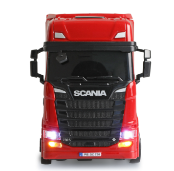 22783 Mini-Scania 730 S mit Kofferauflieger proportional 4WD 1:64 RTR rot