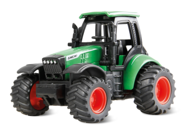 22790 Traktor aus Metall mit Anhänger 1:64