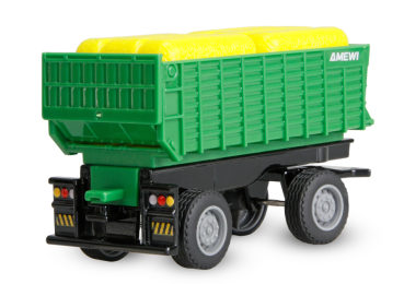 22790 Traktor aus Metall mit Anhänger 1:64