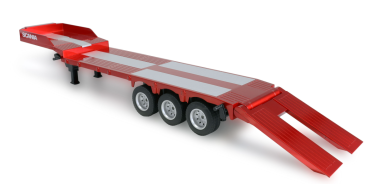 22808 Scania 770 S Zugmaschine + Tieflader-Sattelauflieger 6x4 1:24 RTR rot