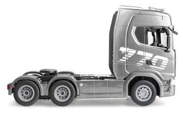 22809 Scania 770 S Zugmaschine + Tieflader-Sattelauflieger 6x4 1:24 RTR siber