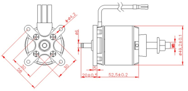 AL5004 BL-Motor DP AL50-04 430kv 4-6S 14-19" 54N