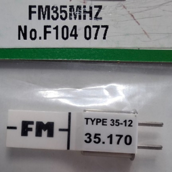 F104077 Empfänger-Quarz FM 35 MHz Kanal 77