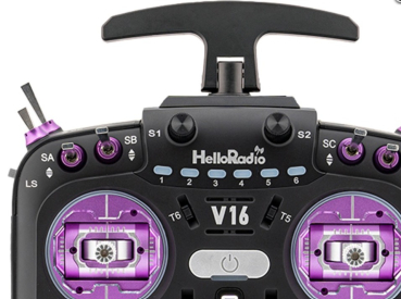 HR1009 HelloRadio V16 MAX 2,4GHz - ELRS LBT Mode 1 Fernsteuerung lila