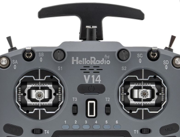 HR1018 HelloRadio V14 MAX OLED 2,4GHz - 4in1 LBT M2 Fernsteuerung grau, schwarz