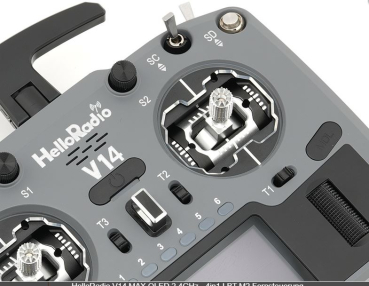 HR1018 HelloRadio V14 MAX OLED 2,4GHz - 4in1 LBT M2 Fernsteuerung grau, schwarz