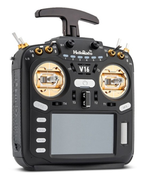 HR1022 HelloRadio V16 MAX 2,4GHz - 4in1 LBT Mode 2 Fernsteuerung gold