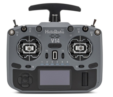 HR1046 HelloRadio V14 MAX OLED 2,4GHz - 4in1 LBT M2 Fernsteuerung grau, schwarz