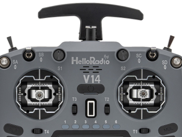 HR1046 HelloRadio V14 MAX OLED 2,4GHz - 4in1 LBT M2 Fernsteuerung grau, schwarz