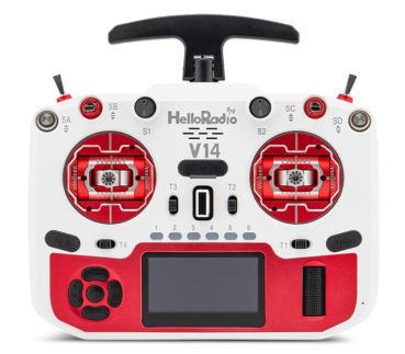 HR1047 HelloRadio V14 MAX OLED 2,4GHz - 4in1 LBT M2 Fernsteuerung weiß, rot