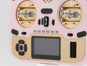 HR1048 HelloRadio V14 MAX OLED 2,4GHz - 4in1 LBT M2 Fernsteuerung rosa, gold