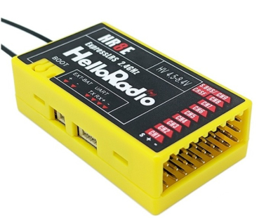HelloRadio HR8E ELRS 2,4GHz Empfänger - 9 Kanäle gelb