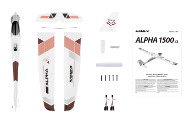 KAV02.8076V2 ALPHA V2 1,5m E-Segler ARF Rot