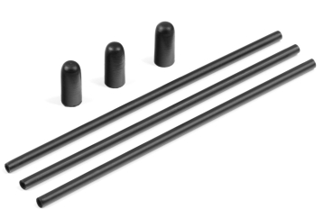 KAV06.100058 Antennenrohre 100mm schwarz Kunststoff 3 Stück