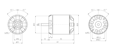 KAV30.0228 BL-Motor KAVAN PRO2830-1100 3-4S 8-10