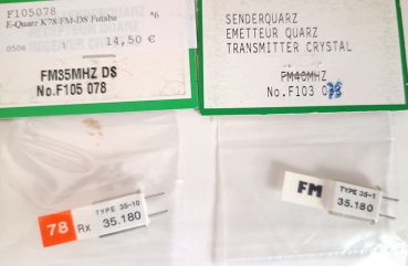 F105/103-078 Quarzpaar Kanal 78/FM 35MHz