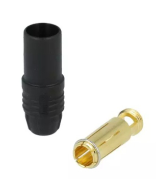 MT1460 7 mm Goldsteckersystem AS150 - 150A - Buchse schwarz