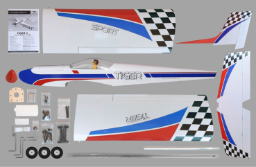 PH066 Phoenix Tiger 3 GP/EP ARF - 180 cm / 71"