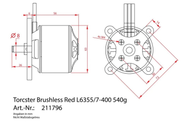 TC211796 BL-Motor Torcster-Red L6355/7 400kv 6S!