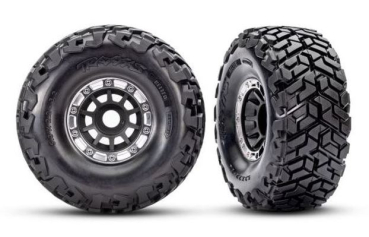 TRX10272-BLK Maxx SC Reifen belted auf Felgen schwarz/satin 17mm (2)