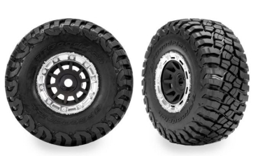 TRX10870-STBLK Reifen/F. TRX 1/4" MiniSlash BFG CHROME 2St.