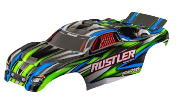 TRX3721-GRN Karosse TRX Rustler 2WD Clipless -Grün-