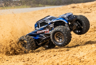 TRX90376-4-BLUE Traxxas Stampede 4x4 VXL Monster Truck 1/10 RTR HD