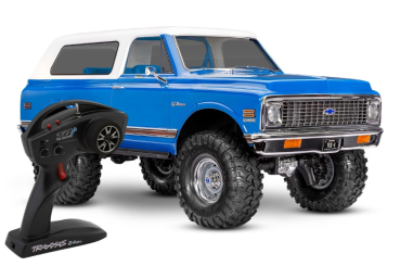 TRX91076-4-BLUE TRX-4 72 Chevy Blazer blau 1/10 Crawler RTR mit Interieur, Brushed, Clipless