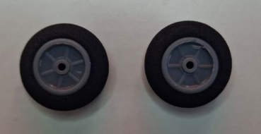 X3412-62 Räder 25mm Moosgummi/grau 2 Stück