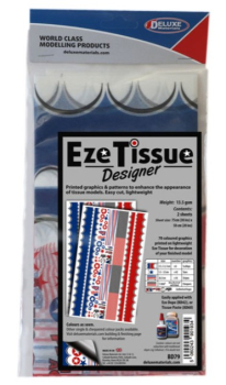 44152 Bespannpapier EZE Design rot/blau 2 Bögen