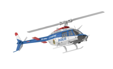 217014 Torcster Hubschrauber Bell 206 Jet Ranger Polis Pro Brushless 6G/3D 312mm RTF